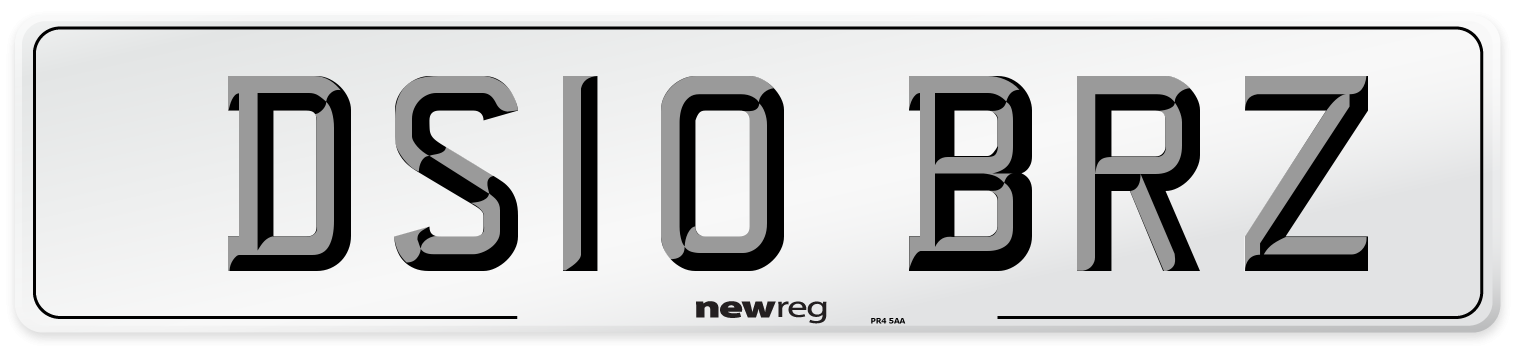 DS10 BRZ Number Plate from New Reg